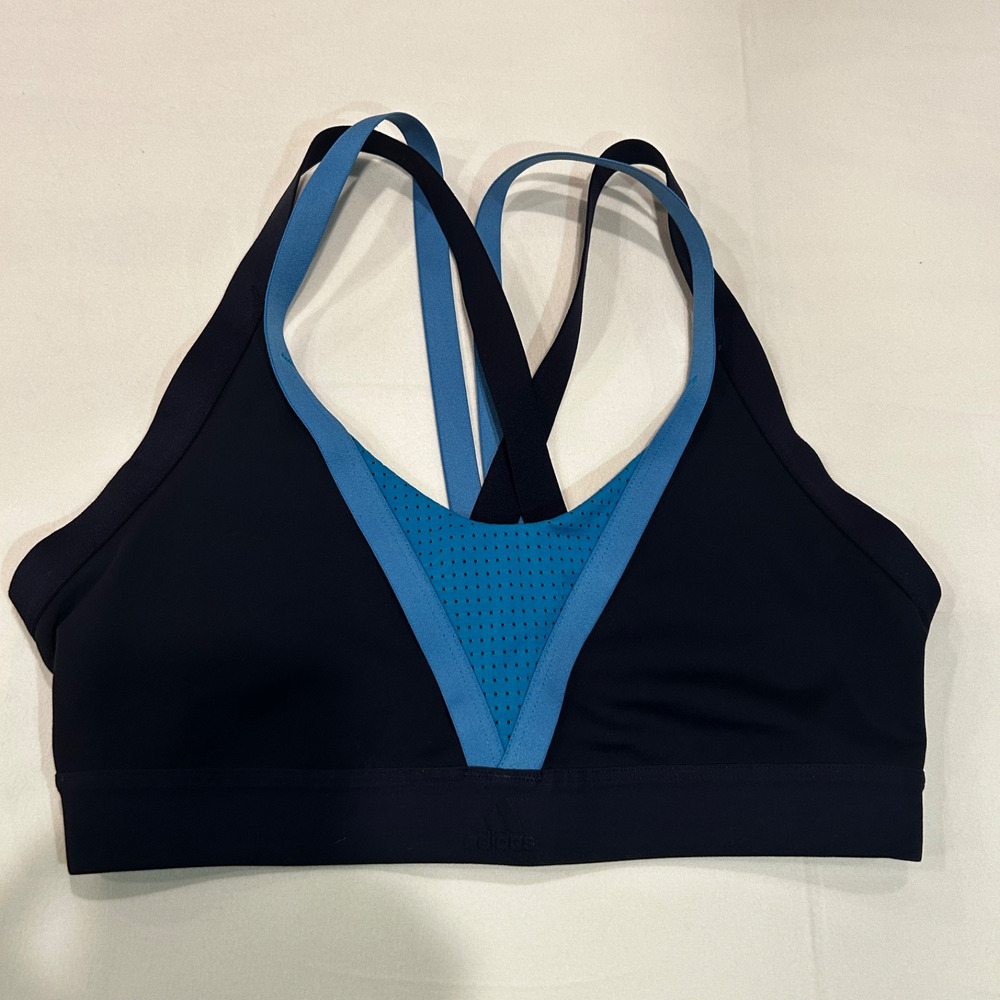 Adidas Women Sport's Bra in Navy Blue and Boy Blue. Size: S